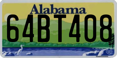 AL license plate 64BT408