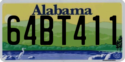 AL license plate 64BT411