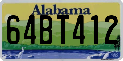 AL license plate 64BT412
