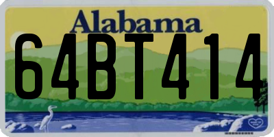 AL license plate 64BT414