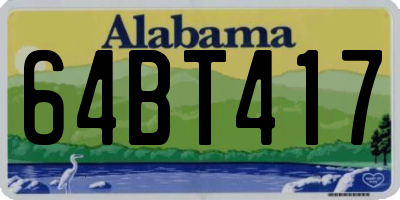 AL license plate 64BT417