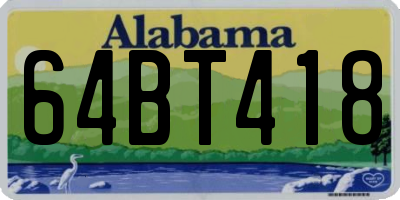 AL license plate 64BT418