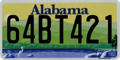 AL license plate 64BT421