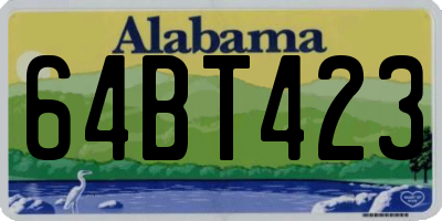 AL license plate 64BT423
