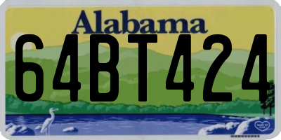 AL license plate 64BT424