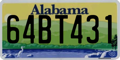 AL license plate 64BT431