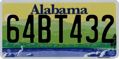 AL license plate 64BT432