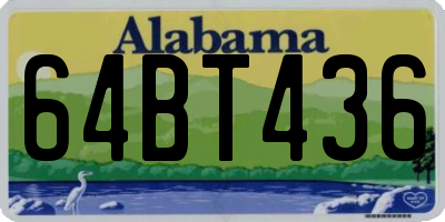 AL license plate 64BT436