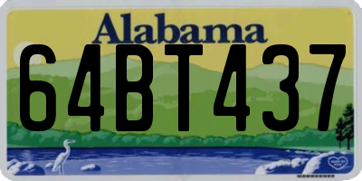 AL license plate 64BT437