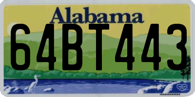 AL license plate 64BT443