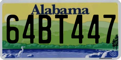 AL license plate 64BT447