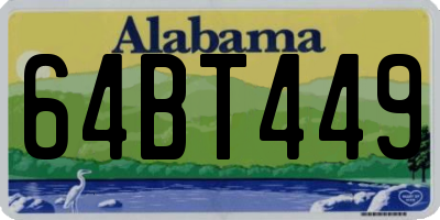 AL license plate 64BT449