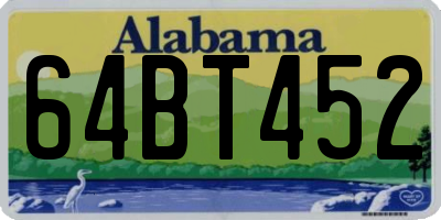 AL license plate 64BT452