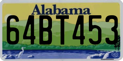 AL license plate 64BT453