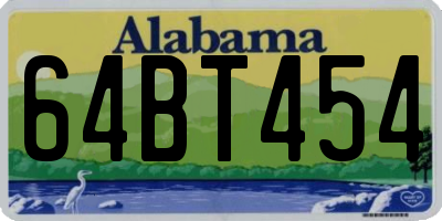 AL license plate 64BT454