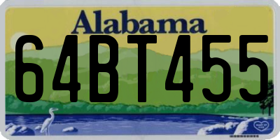 AL license plate 64BT455