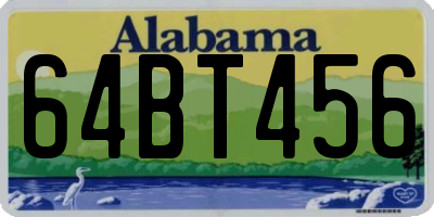 AL license plate 64BT456
