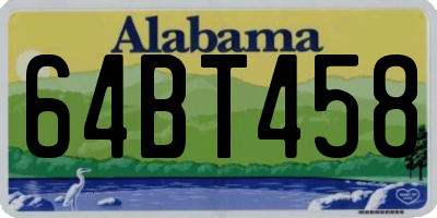 AL license plate 64BT458