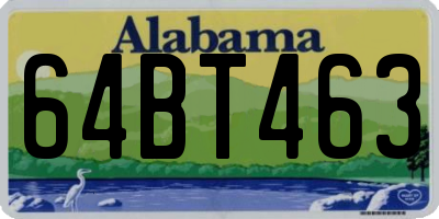 AL license plate 64BT463