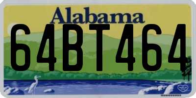 AL license plate 64BT464