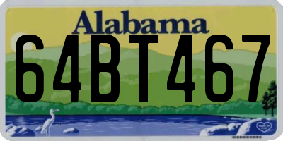 AL license plate 64BT467