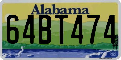 AL license plate 64BT474