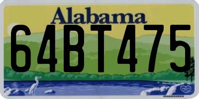 AL license plate 64BT475