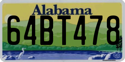 AL license plate 64BT478