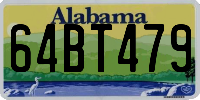 AL license plate 64BT479