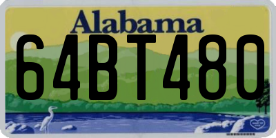 AL license plate 64BT480