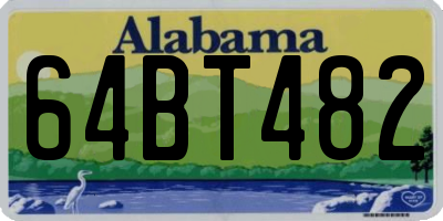 AL license plate 64BT482