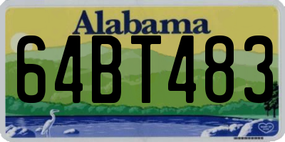 AL license plate 64BT483