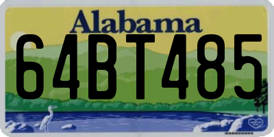 AL license plate 64BT485