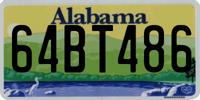 AL license plate 64BT486