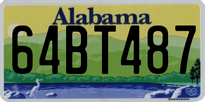 AL license plate 64BT487
