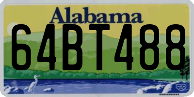 AL license plate 64BT488
