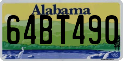 AL license plate 64BT490