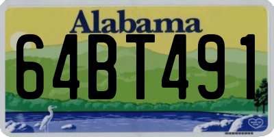 AL license plate 64BT491