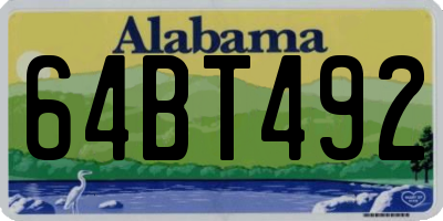 AL license plate 64BT492