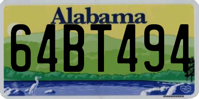 AL license plate 64BT494