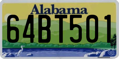 AL license plate 64BT501