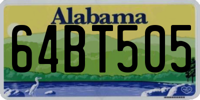 AL license plate 64BT505