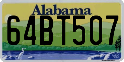 AL license plate 64BT507