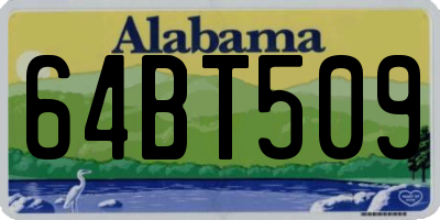 AL license plate 64BT509
