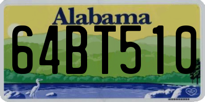 AL license plate 64BT510