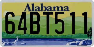 AL license plate 64BT511