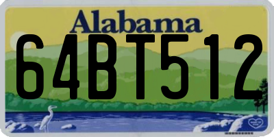 AL license plate 64BT512