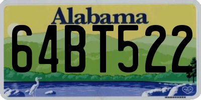 AL license plate 64BT522
