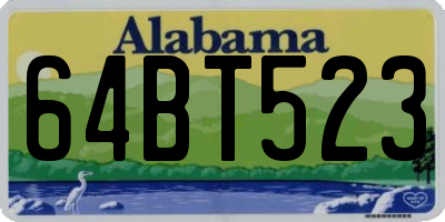 AL license plate 64BT523
