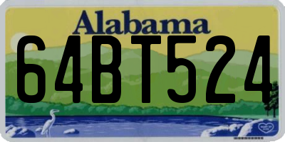 AL license plate 64BT524